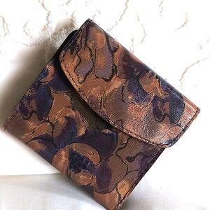 Patricia Nash Marbled Leather BiFold Wallet-  SIENNA SUNSET REITI WALLET -NWOT